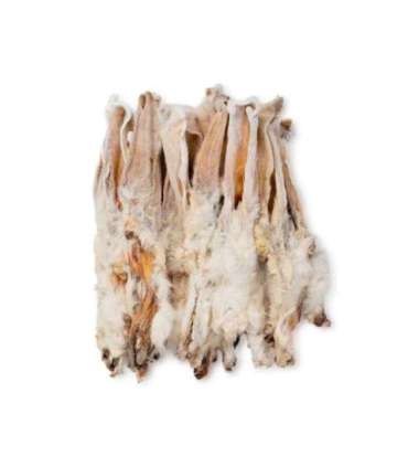 UNISZKI Rabbit ear with fur - treat for dogs - 20 pieces