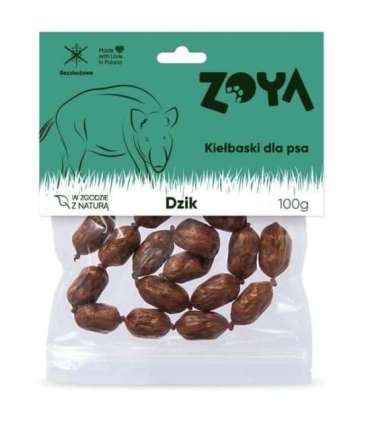 ZOYA Wild boar sausages - dog treat - 100g