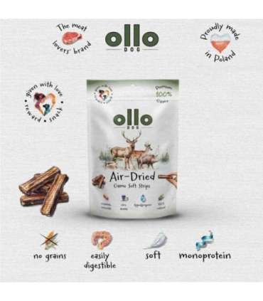 OLLO Air-Dried Game strips - dog treat - 80g