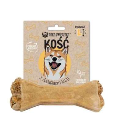 PAKA ZWIERZAKA Bone with goat L 13,5 cm - dog treat - 70g