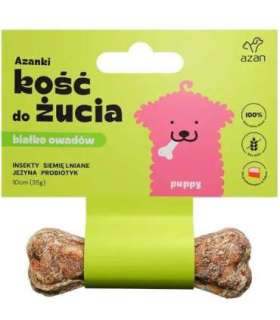 AZANKI Bone with Insects and Probiotic Puppy – Dog Treat – 10 cm
