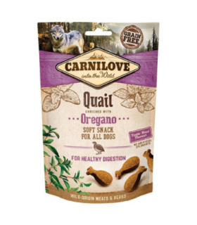 CARNILOVE Semi-Moist Snack Quail & Oregano - Dog treat with quail and oregano - 200 g