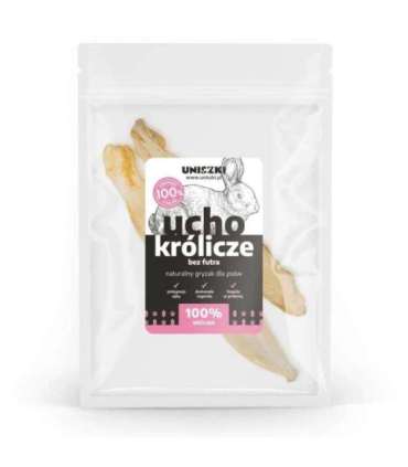 UNISZKI Rabbit ear without fur - dog treat - 2 pieces