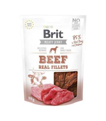 BRIT Meaty Jerky Beef Fillets - dog treat - 200 g