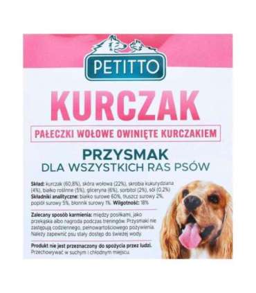 PETITTO Chicken wrapped chopsticks - dog treat - 500 g