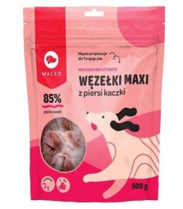 MACED Maxi duck breast knots - Dog treat - 500g