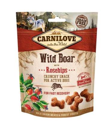 CARNILOVE Fresh Crunchy Wild Boar & Rosehips With Fresh Meat - dog treat - 200 g