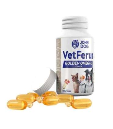 JOHN DOG VetFerus Golden Fish Oil - supplements for dogs and cats – 30
