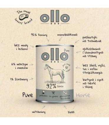 OLLO Pure Horse - wet dog food - 400g