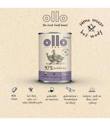 OLLO Umami Duck and turkey - wet dog food - 850g