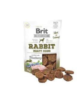 Brit Jerky Rabbit Meaty Coins - Rabbit - dog snack - 80 g
