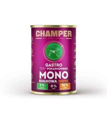 CHAMPER Gastro Monoprotein Turkey - wet dog food - 400g