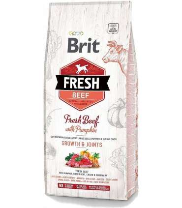 BRIT Fresh Puppy&Junior Large Growth&Joints Beef with Pumpkin - dry dog food - 12 kg