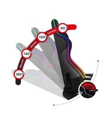 Huzaro Force 6.2 RGB PC gaming chair Bucket (cradle) seat Black