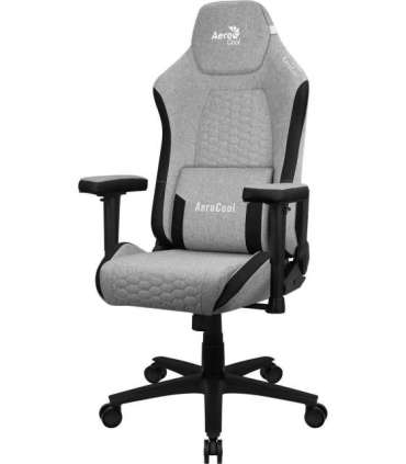 Aerocool CROWNASHGR, Ergonomic Gaming Chair, Adjustable Cushions, AeroWeave Technology, Grey