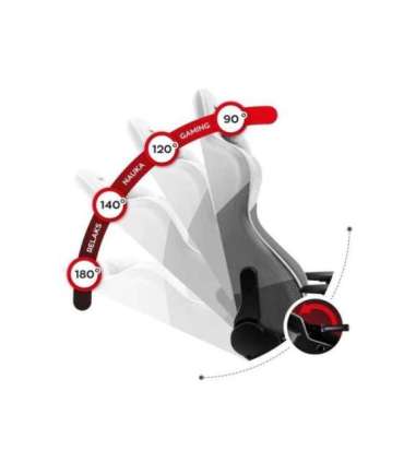 Huzaro Force 6.2 PC gaming chair Bucket (cradle) seat Grey, White