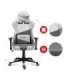 Huzaro Force 6.2 PC gaming chair Bucket (cradle) seat Grey, White