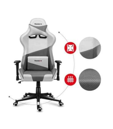 Huzaro Force 6.2 PC gaming chair Bucket (cradle) seat Grey, White