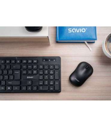 Savio KB-02 keyboard Home/Office USB QWERTY Black