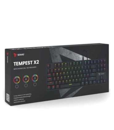 Savio Tempest x2 RGB mechanical keyboard, Outemu RED