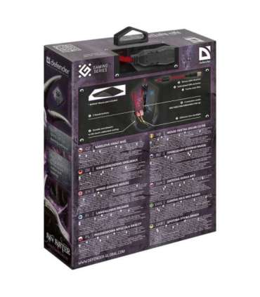 Gaming, optic, wired mouse  DEFENDER GM-933 SIN'SISTER 7200dpi 6P RGB