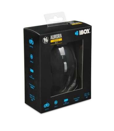 iBox Aurora A-1 mouse Right-hand USB Type-A Optical 2400 DPI