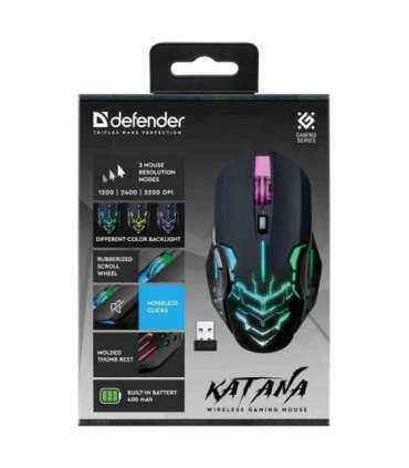 WIRELESS MOUSE DEFENDER KATANA GM-511 RF 3200DPI 7P