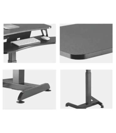 Maclean MC-835 Portable Desk Electric Height Adjustable 72 -122cm max. 37 kg Control Panel Sit Stand Work Station