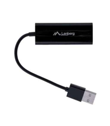 Lanberg NC-0100-01 cable interface/gender adapter USB-A RJ-45 Black