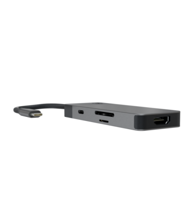GREEN CELL HUB USB-C ADAPTER GC CONNECT 7W1 (3XUSB 3.1, HDMI 4K 60HZ, USB-C PD 85W, MICROSD/SD)