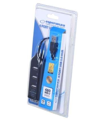 Esperanza EA116 interface hub 480 Mbit/s Black