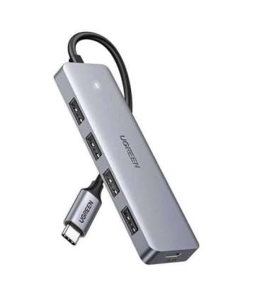 Ugreen Hub 4-in-1 USB-C Adapter to 4× USB 3.0 + USB-C Grey