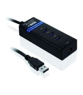 iBox IUH3FB interface hub 5000 Mbit/s Black