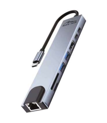 MEDIA-TECH USB HUB 8 IN 1 GIGA LAN HUB MT5046