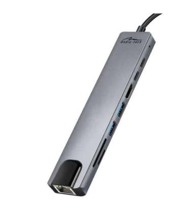 MEDIA-TECH USB HUB 8 IN 1 GIGA LAN HUB MT5046