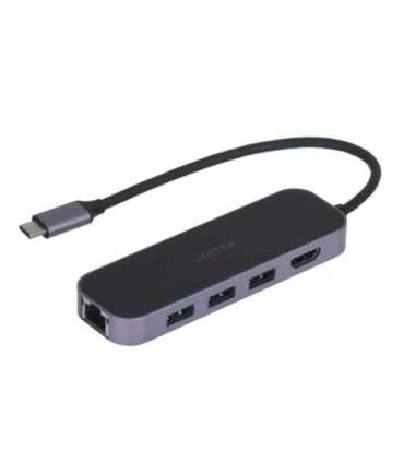 UNITEK HUB USB-C 3.1,RJ-45,3XUSB-A,HDMI,4K,PD100W