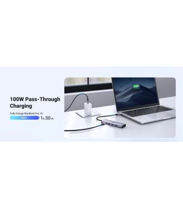 Ugreen 15596 laptop dock/port replicator Wired USB 3.2 Gen 1 (3.1 Gen 1) Type-A + Type-C Aluminium