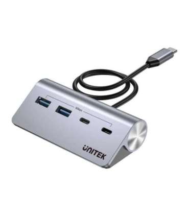 UNITEK ALUMINIUM USB-C HUB 2X USB-A 2X USB-C 5GBPS