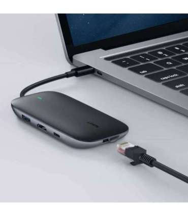 AUKEY CB-C71 interface hub 5000 Mbit/s Black