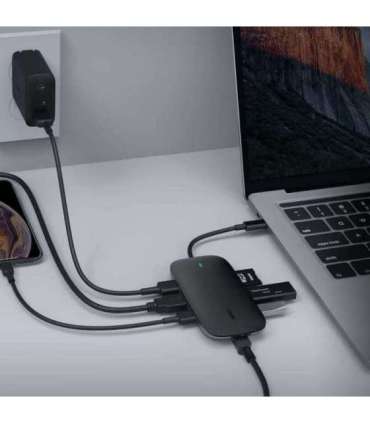 AUKEY CB-C71 interface hub 5000 Mbit/s Black