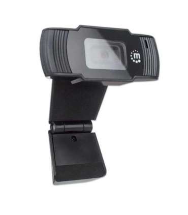 Manhattan USB Webcam, Two Megapixels (Clearance Pricing), 1080p Full HD, USB-A, Integrated Microphone, Adjustable Clip