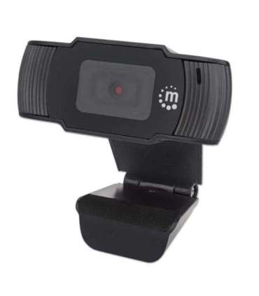 Manhattan USB Webcam, Two Megapixels (Clearance Pricing), 1080p Full HD, USB-A, Integrated Microphone, Adjustable Clip