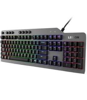 Lenovo Legion K500 keyboard Gaming USB QWERTY US English Black, Grey