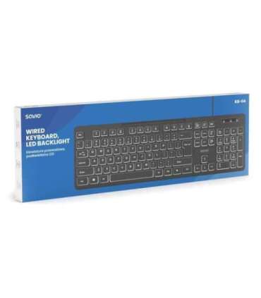 Savio KB-04 keyboard Home/Office USB QWERTY UK International Black