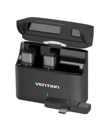 Set of 2 Vention USB-C microphones + charging case