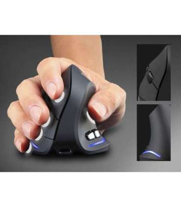 MEDIA-TECH VERTIC RF MT1123 Wireless vertical mouse RF 2400 DPI Black