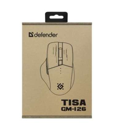 MOUSE DEFENDER GM-126 TISA RF+BT OPTIC 1600dpi 6P WHITE