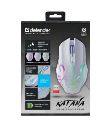 CDEFENDER GM-511 KATANA RF 3200dpi 7P WHITE
