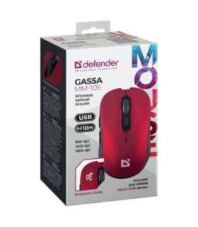 MOUSE DEFENDER GASSA MM-105 RF SILENT RED