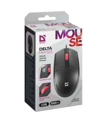 MOUSE DEFENDER DELTA MM-523 CZARNA OPTICAL
